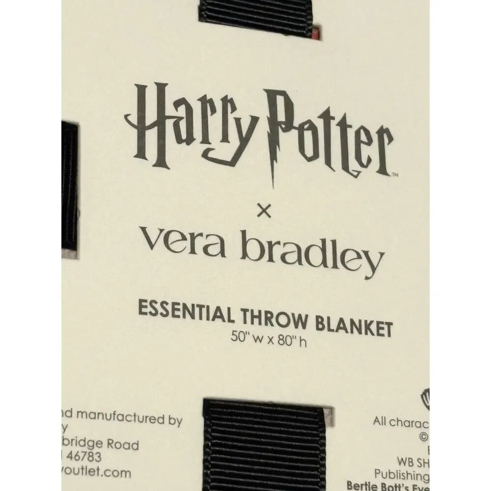 Vera Bradley Harry Potter Honeydukes Throw Blanket Plush NWT Candy Honey Dukes